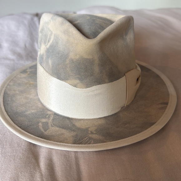 New Teressa Foglia 100x beaver felt tie dye hat 7 56 blue white Nick Fouquet main image 4